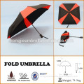 Umbrellas Type and 190T Nylon Fabric Material promotional 3 folding umbrella